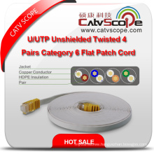 Structure Cabling U/UTP Unshielded Twisted 4 Pairs Category 6 Flat Patch Cord